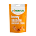 Packaging of Reelfruit honey sesame coconut chip. Distributed by AFRIVANA
